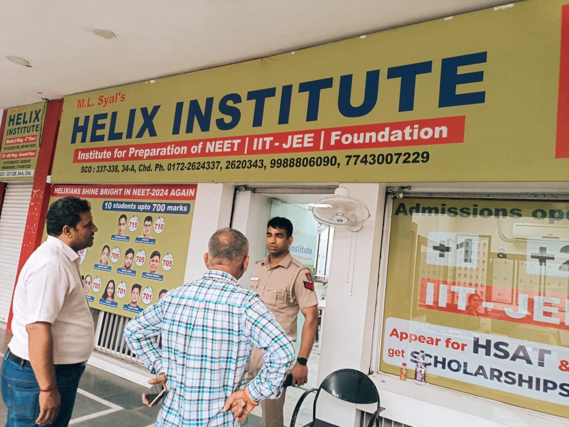 After the tragic death of students in the basement of a coaching institute in Delhi, the enforcement team of Chandigarh Estate Office inspected coaching institutes in Chandigarh.